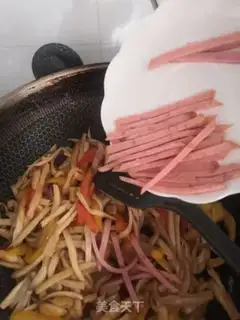 Make Pepper ham and apricot mushroom step 8