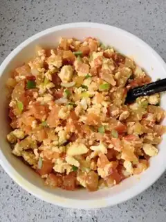 Make Tomato egg dumplings step 8