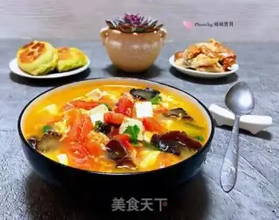 Make Tomato curry ear and egg soup step 11