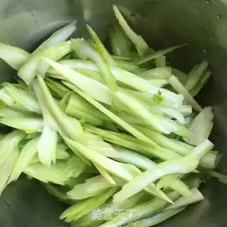 Make Celery fried sausage step 4