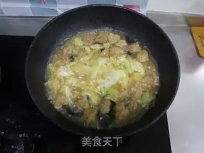 Make Beefball powdered cabbage step 4