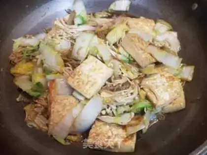 Make A cabbage fan with tofu step 11