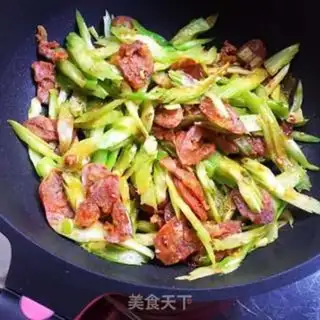 Make Celery fried sausage step 9