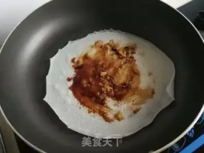 Make Oiled egg burrito step 3