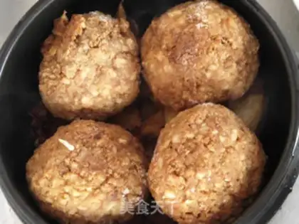 Make Steam beef lion head step 11