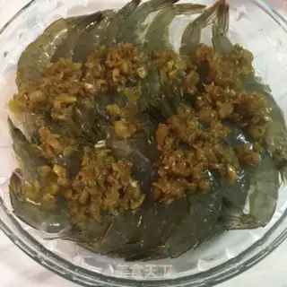 Make Garlic fan steamed shrimp step 5