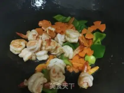 Make Carrot pepper shrimp balls step 13