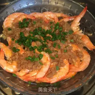 Make Garlic fan steamed shrimp step 9