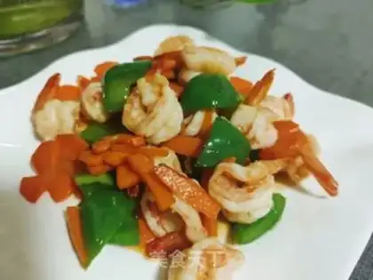 Make Carrot pepper shrimp balls step 16