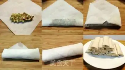 Make Spring rolls step 4