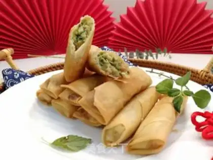 Make Spring rolls step 8