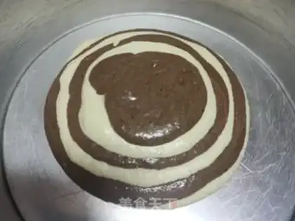 Make Ten inches of zebra cake step 15