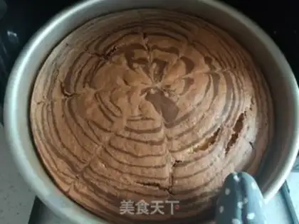 Make Ten inches of zebra cake step 22