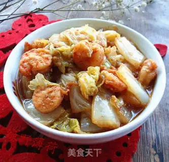 Make Shrimp cooking cabbage step 6