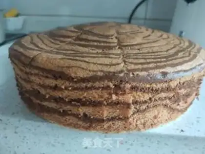 Make Ten inches of zebra cake step 23