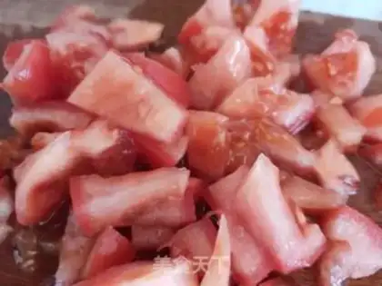 Make Tomato egg paste step 1