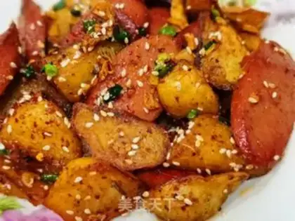 Make Spud ham sausages step 11