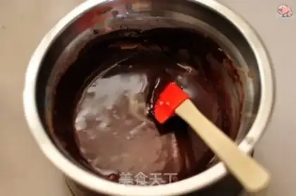Make Cow chocolate mousse cake step 14