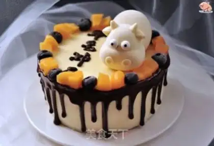 Make Cow chocolate mousse cake step 15