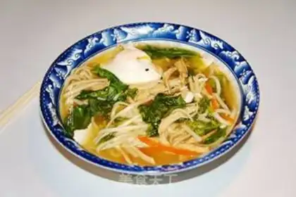 Make Quick-hand breakfast with hot soup step 7