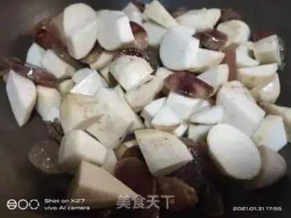 Make Bean petal sausage step 2