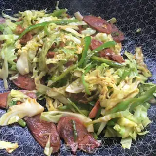 Make Scrambled pepper and sausage step 5