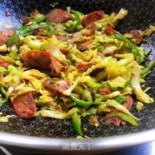 Make Scrambled pepper and sausage step 6