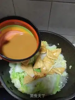 Make Fried tofu cabbage step 11