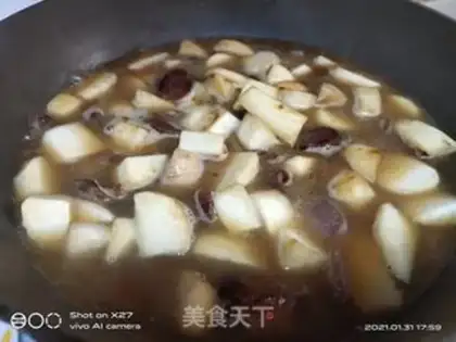 Make Bean petal sausage step 5