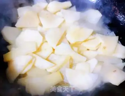 Make Onion mushrooms, carrots, chips step 5