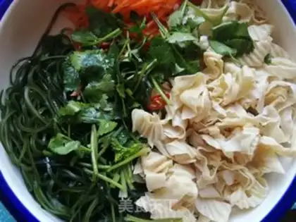 Make Seaweed silk mixed with man-made meat step 7