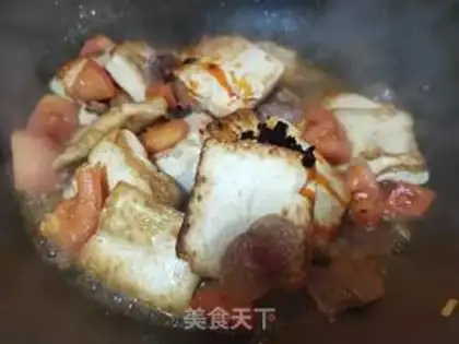 Make Sausage burns tofu step 3