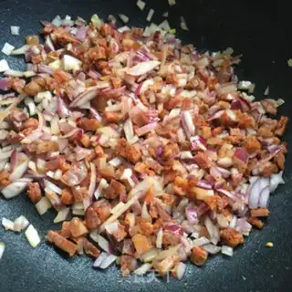 Make Onion sausage fried rice step 7