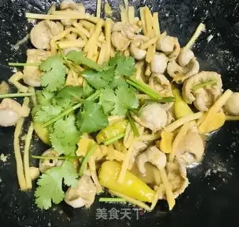 Make Fresh peppers, fried chicken belly step 8