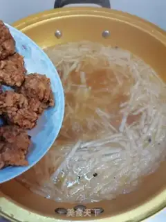 Make radish meatball potato powder step 5