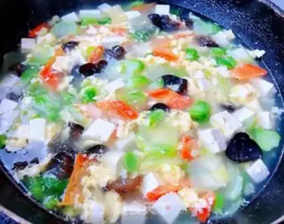 Make Soybeans, curds, omelet soup step 8