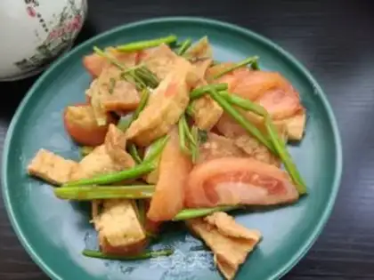 Make Tomato fried tofu dry step 13