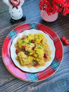 Make Rice steamed chicken step 9