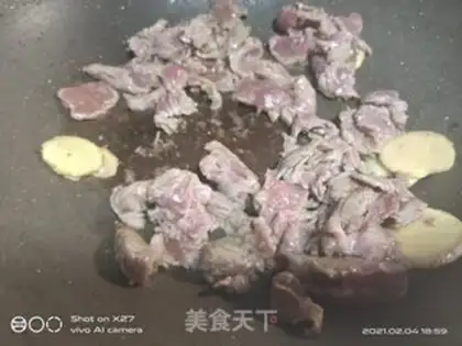 Make Beef fried beans step 2