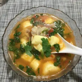 Make Mushroom tofu soup step 12
