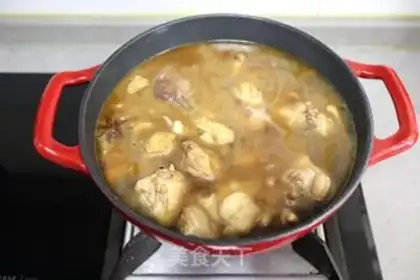 Make Chicken stew mushrooms step 7