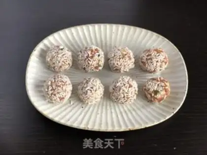 Make The rice pearls step 6