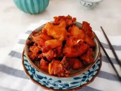 Make Red chicken is a flower step 9