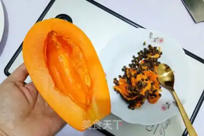 Make Orange papaya step 2