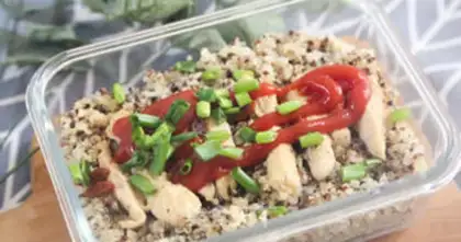 Make The quinoa chicken lunch step 6