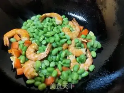Make Shrimp burns beans step 6