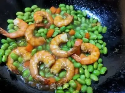 Make Shrimp burns beans step 10