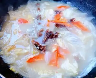 Make The cabbage wank-ear fan soup step 7