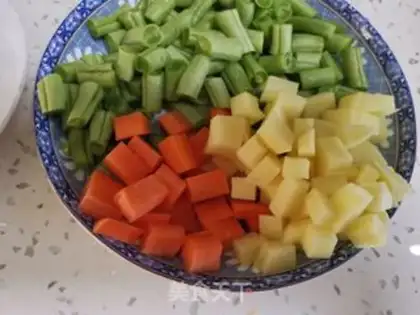 Make Vegetable fried meat step 0