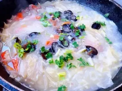 Make The cabbage wank-ear fan soup step 9